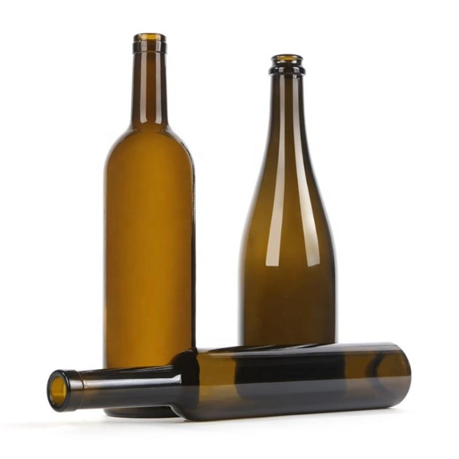 Dark Green Glass Bottle, 750ml Clear Red Wine Bottle