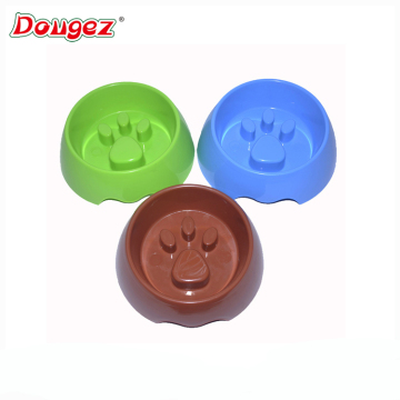 New Fashion durable plastic dog pet bowl with paw print for sale