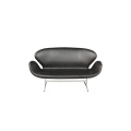 Jacobsen Aluminium Frame Fabric Swan Loveseat Soffa