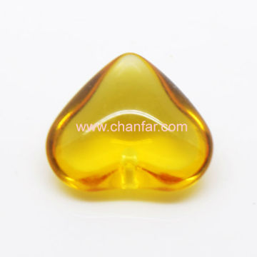 Unique Design Yellow Crystal Heart Shape Necklace Pendant