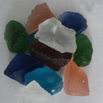 Completely natural glass block for garden