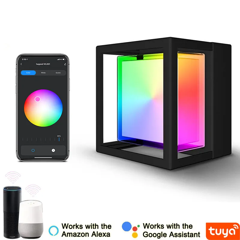 Smart Waterproof LED Wall Light with Tuya APP Control for Outdoor Use