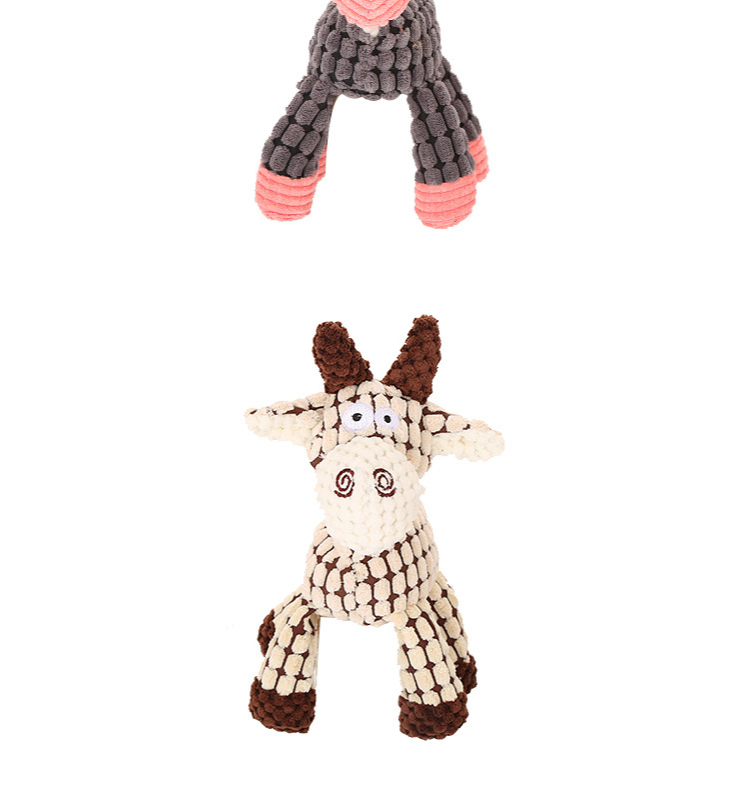 Wholesale Pet Products Donkey Dog Toys Shape Plush Dog Toy with Rope