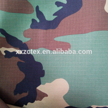 65 Polyester/35 Cotton water resistant camo ripstop fabric
