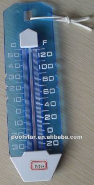 Transparent Blue Thermometer, Waterproof Jumbo Easy Read Water Thermometer Card w/ String P1507