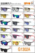 Retro multi color reflective spy flynn sunglasses,Fashion leisure travel ken block glasses