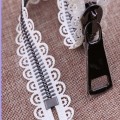 10 Inch separating zipper with pretty lace edge