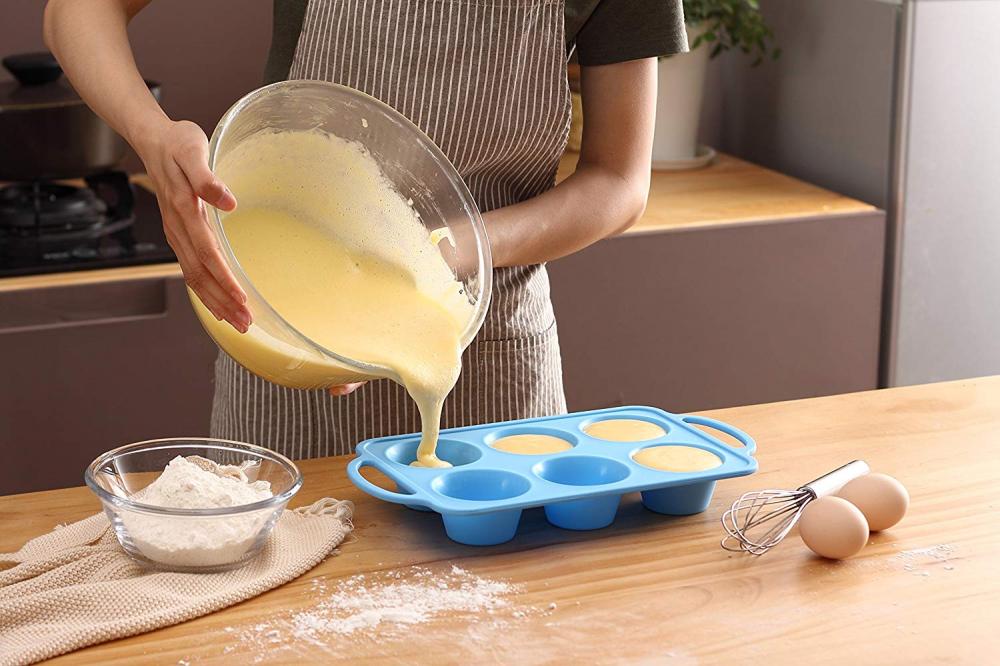 6 moules à pâtisserie en silicone pour moules à muffins