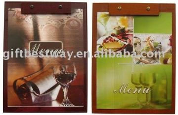 Wood menu cover /restaurant menu cover /file folder