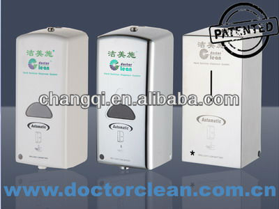 Touchfree foam sanitizer dispensers with plastic and stainless steel, disinfectant gel dispensers