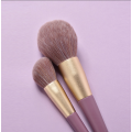 Ensemble de pinceaux de maquillage à manche en bois violet 9pcs