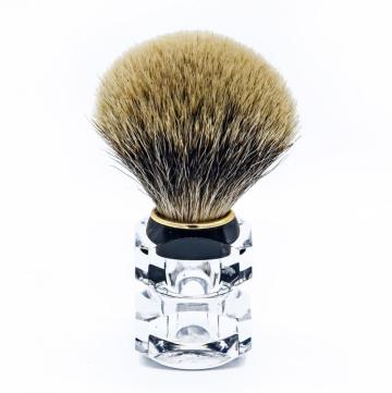 Clear Resin Handle Badger Hair Shaving Brush