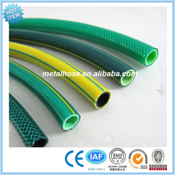 Green PVC reinforced garden hose