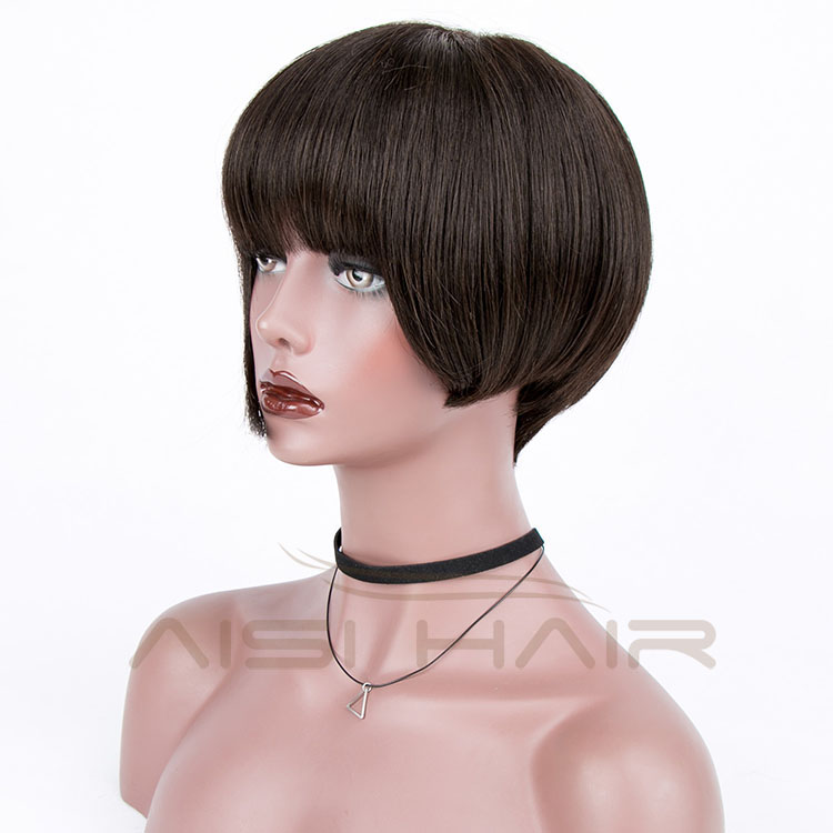 Aisi Hair Top Quality Grade 8a Japan Human Hair Wig , Short Hairstyles for Black Women