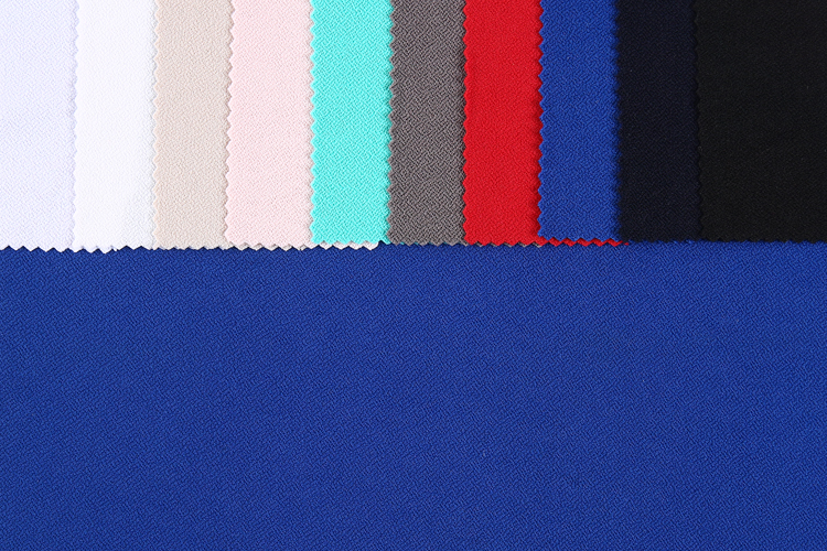 95% poly 5% spandex knitted plain double sided crepe koshibo bubble crepe fabric