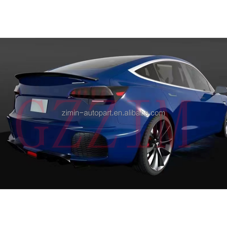 Body Kit For Te-sla Upgrade Body Kits Front Lip Side Skirts Rear Diffuser Spoiler Headlamp & Taillamp