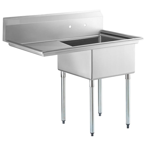 Wastafel kompartemen stainless steel dengan drainboard