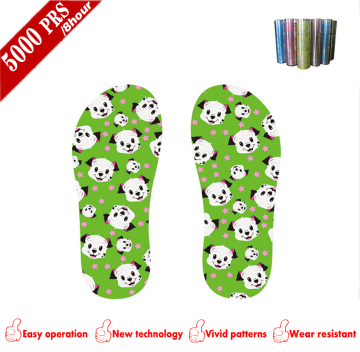 Happy dog design slipper transferred film