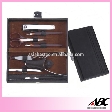 Fashion Style Black Color Case 8pcs Professional Nail Care Kit