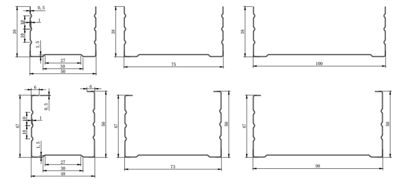 Galvanized steel c channel forming mahcine