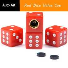 Kustom Kapz Square Solid Red Dice Valve Cap