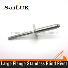 Large flange stainless steel blind rivet