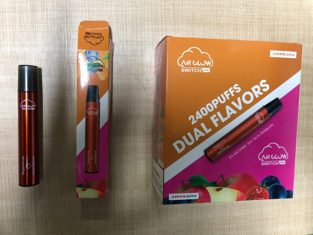 Switch Electronic Cigarette Double Flavors 2400puffs Disposable Vape Puff Double 2in 1 Disposable Vape