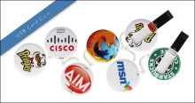 Round Card USB Flash Memory. Credit Card USB. Memory Card USB