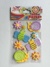 foam sticker sheet- honeybees/snails/flowers