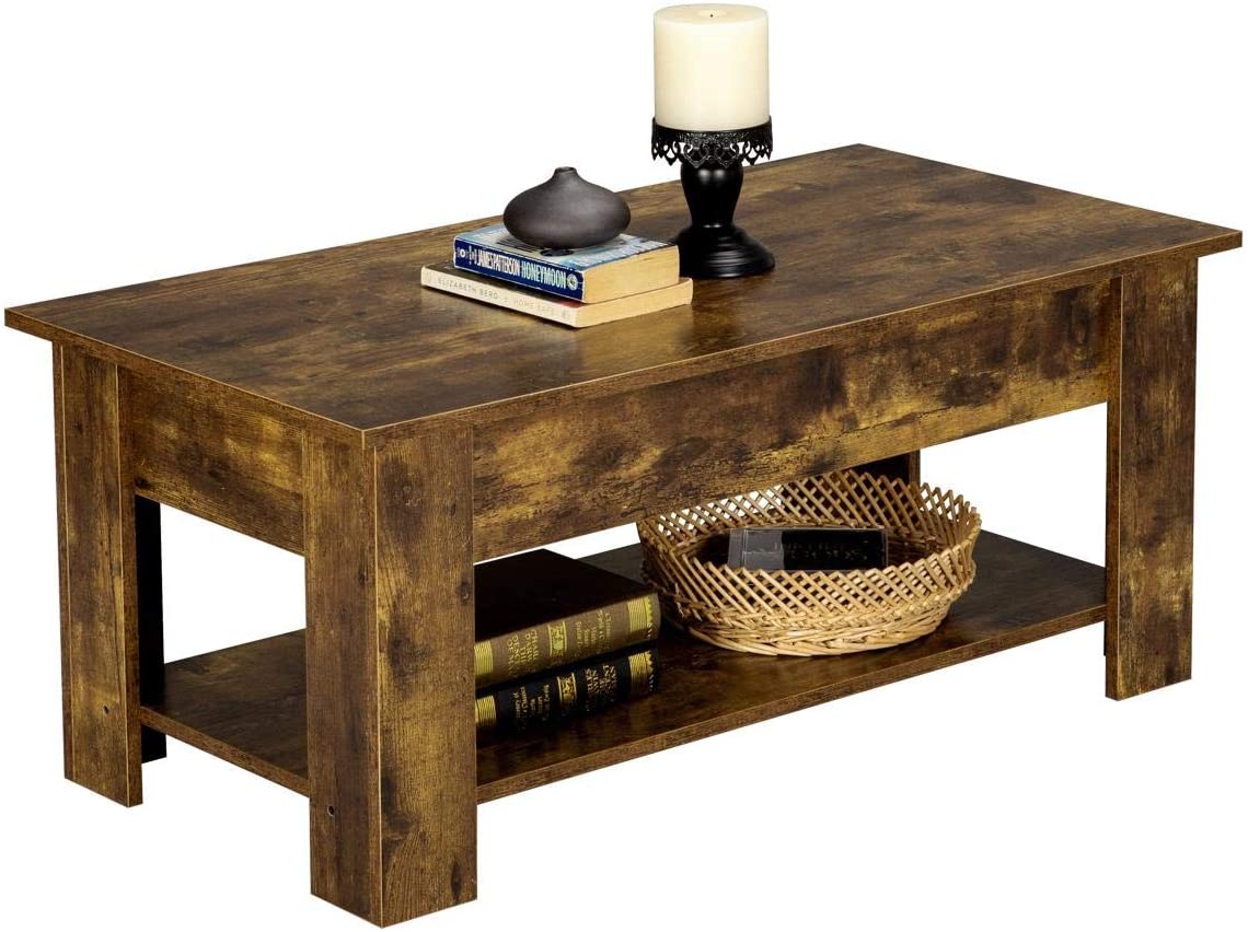 Wood Adjustable Liftable Coffee Table