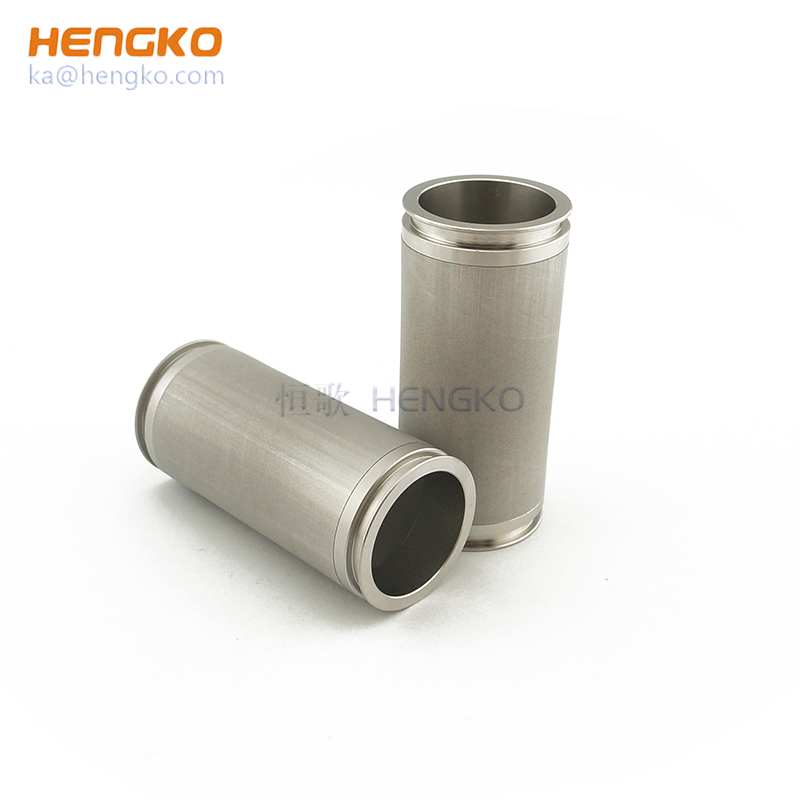 Customized 10 micron sintered porous metal stainless steel cylinder mesh filter cartridge for oil water filtration