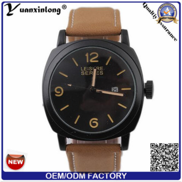 Yxl-376 Curren Relojes Hombres Vogue Reloj para Hombres De Cuero Genuino Calendario Big Dial Relojes Militares