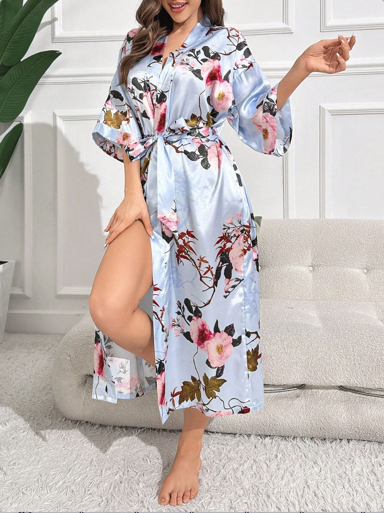 Роскошный шелковый пижамный галстук с принтом Pure Luxury Silk Feel Printed Pajamas Tie Pure