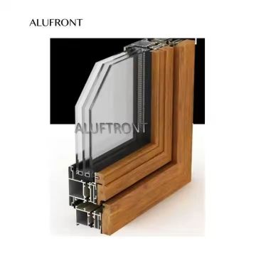 Energy Saving Aluminium Timber Cladding Tilt Turn Window