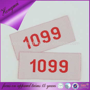 China custom woven label low minimum for export