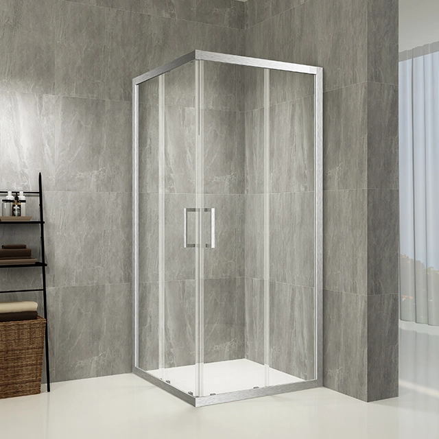 6463 Aluminum Profile Square Coner Shower Enclosure with Two Sliding Door