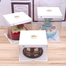 Plastic white cake box