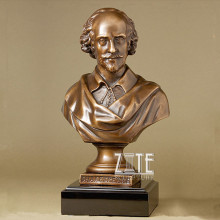 Classic Design Bronze Shakespeare Bust Statue