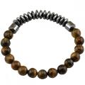 Gemstone 8 mm perles rondes à facettes Abacus Bracelets magnétiques Abacus Hematite Bracelets Crystal Quartz Stretch Bangle pour hommes femmes