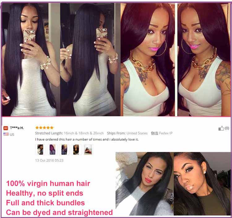 Top Quality 100 Human Unprocessed Virgin Brazilian Hair