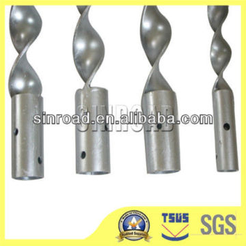 Ground screws anchor for fence