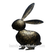 Easter rabbit metal sculpture