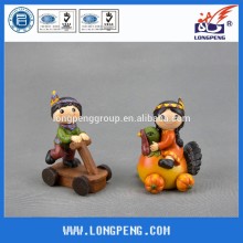 Funny Polyresin Children Harvest Indoor Decoration
