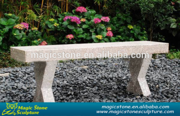 chinese style stone park bench