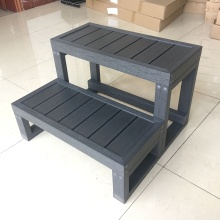Wood Plastic Anti-Slip Spa Step for Hot Tubs