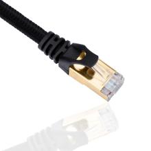 Ethernet Nylon Vlecht CAT8 Professioneel Goud RJ45