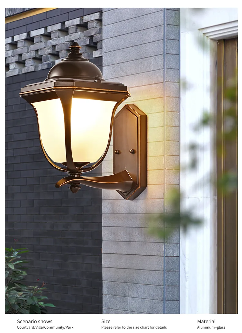 European Custom Patio IP65 Waterproof Garden Decoration 16W Outdoor Wall Light LED