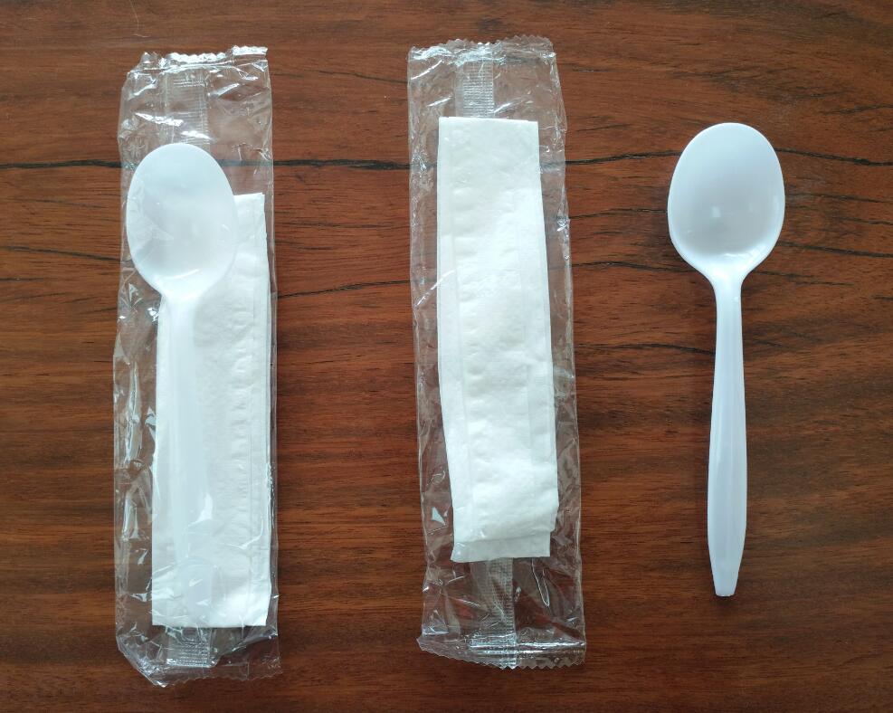 Disposable PP Spoon and Napkin