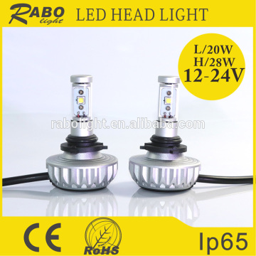 Newest 2200LM 12v led headlight bulb 9006 hot sale 9005 9006 9004 9007 green led headlight bulb