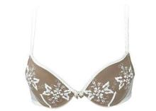 Emboidery Mesh Underwire Sexy Demi Bras with Demi Cup , Con